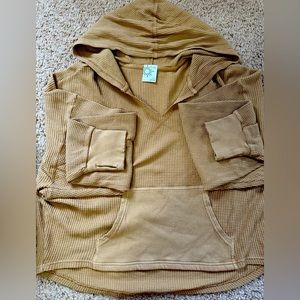 Golden Aerie Ribbed Hoodie
